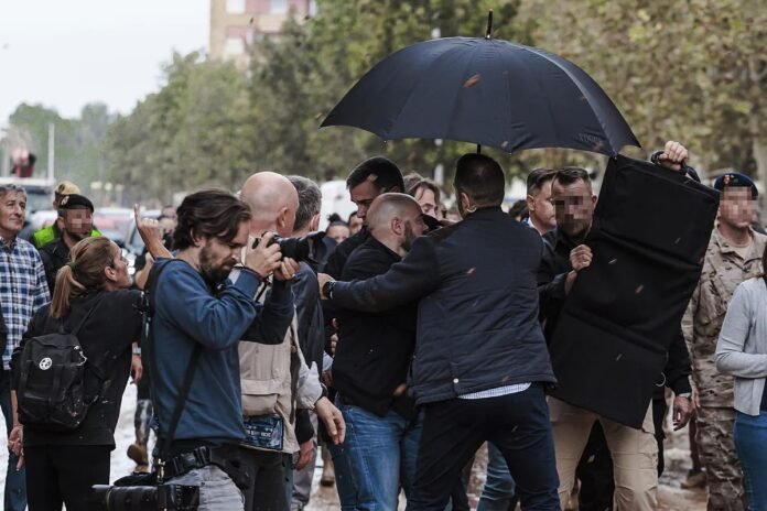 Incidentes en visita real a Paiporta